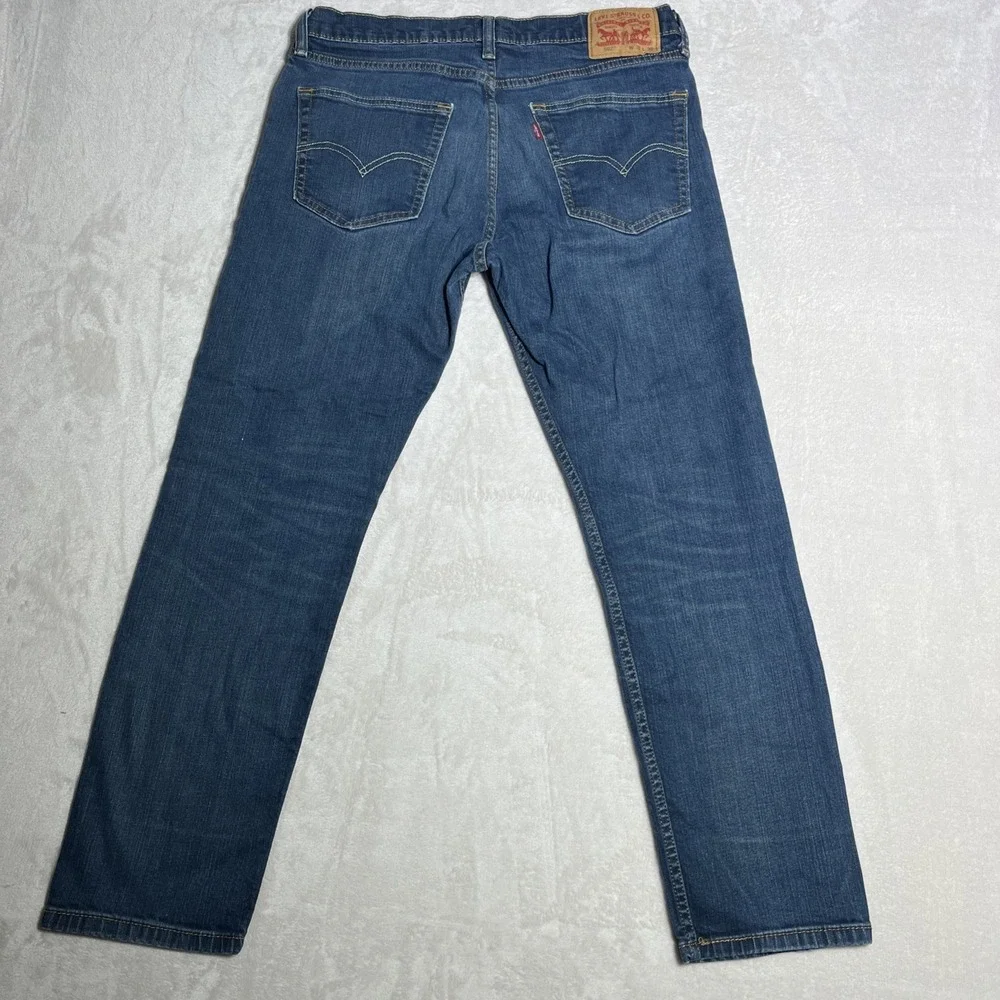Levi's 502 Jeans Mens 33x30 Blue Cotton Denim Straight Faded Workwear Stretch
